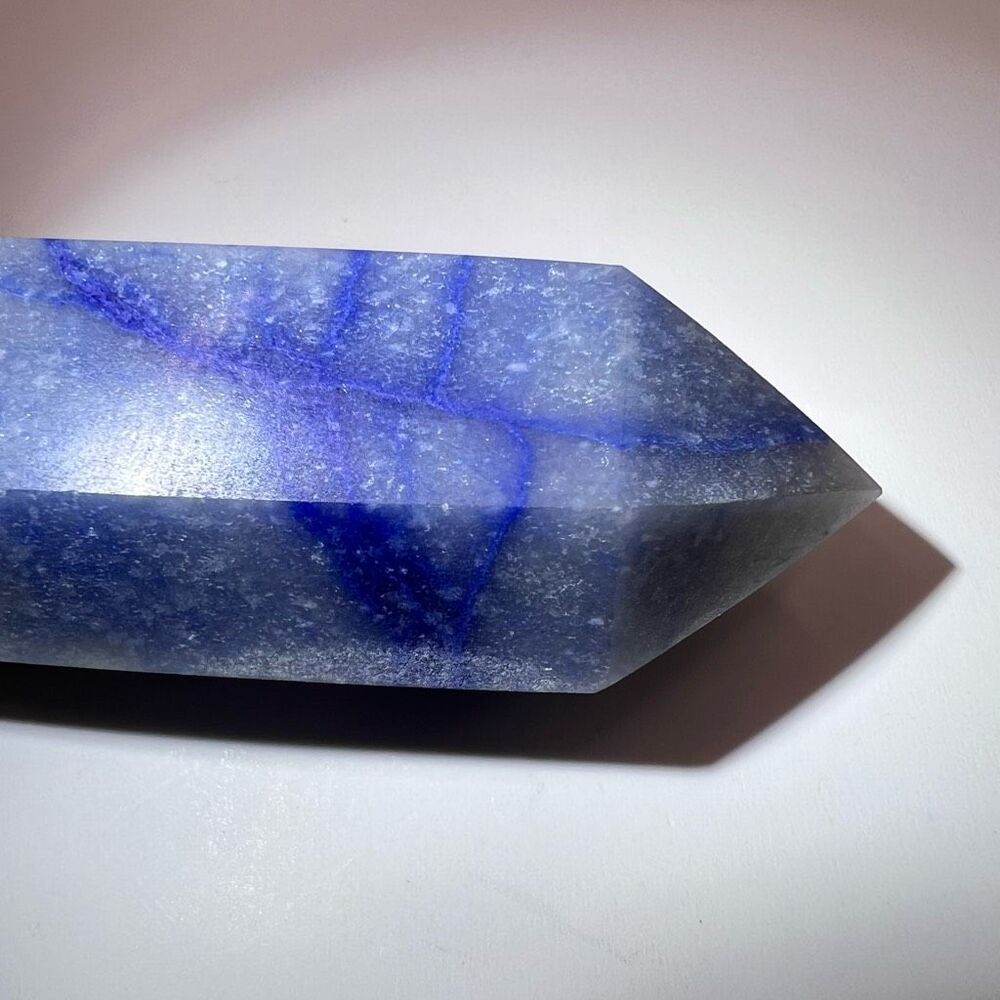 Blue Aventurine Double‎ Terminated Meditation  Wand - Picture 4 of 10